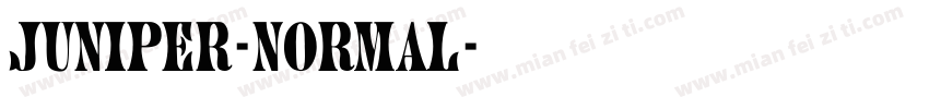 Juniper-Normal字体转换