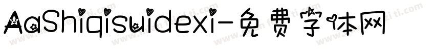 AaShiqisuidexi字体转换