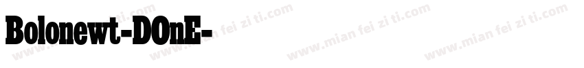Bolonewt-DOnE字体转换