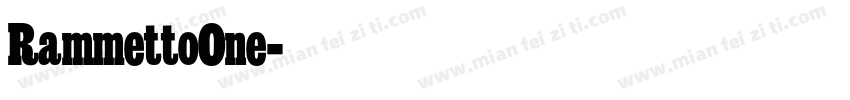 RammettoOne字体转换