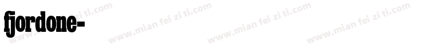 fjordone字体转换
