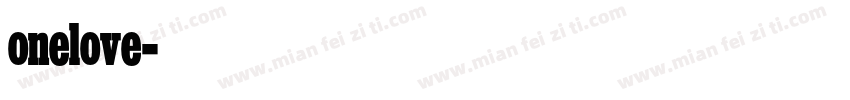 onelove字体转换