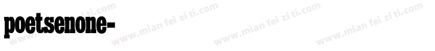 poetsenone字体转换