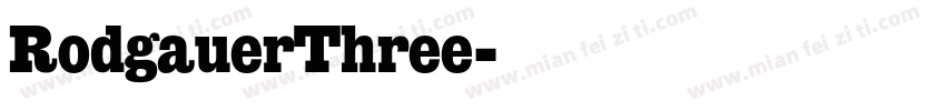 RodgauerThree字体转换