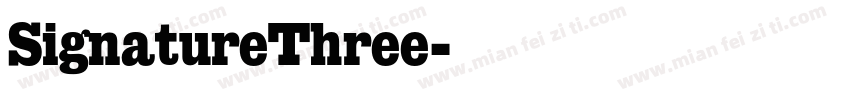 SignatureThree字体转换