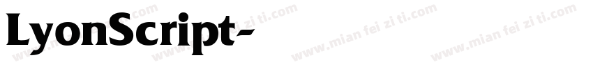 LyonScript字体转换