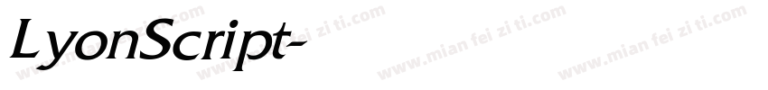 LyonScript字体转换