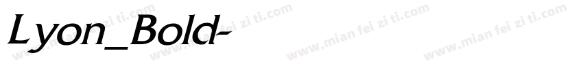 Lyon_Bold字体转换