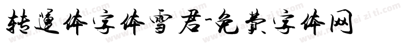 转运体字体雪君字体转换