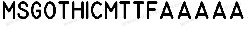 MSGothicMttf字体转换