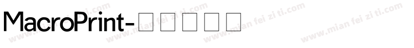 MacroPrint字体转换