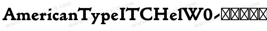 AmericanTypeITCHelW0字体转换