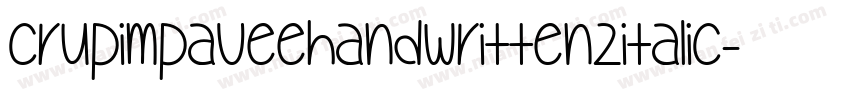 Crupimpaveehandwritten2italic-rYMy字体转换