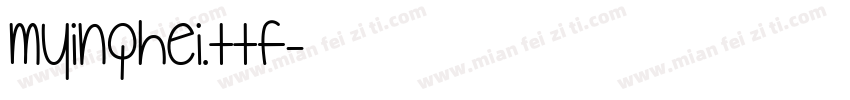 myinghei.ttf字体转换
