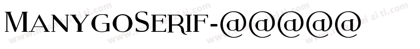 ManygoSerif字体转换