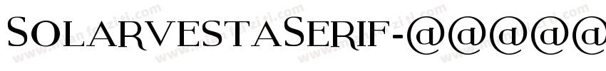 SolarvestaSerif字体转换