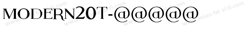 modern20T字体转换