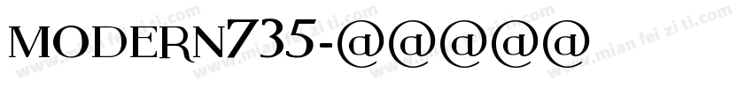 modern735字体转换