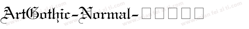 ArtGothic-Normal字体转换
