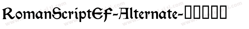 RomanScriptEF-Alternate字体转换