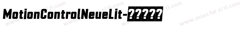 MotionControlNeueLit字体转换