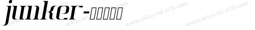 junker字体转换