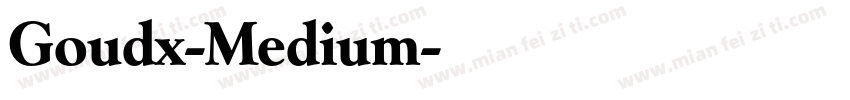 Goudx-Medium字体转换