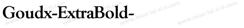 Goudx-ExtraBold字体转换
