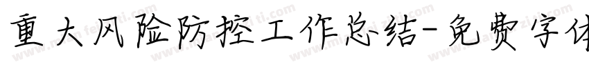 重大风险防控工作总结字体转换