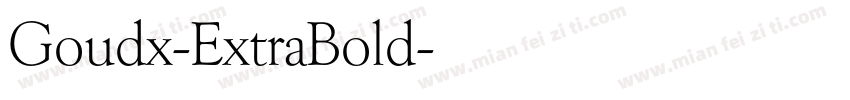 Goudx-ExtraBold字体转换