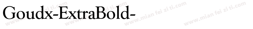 Goudx-ExtraBold字体转换