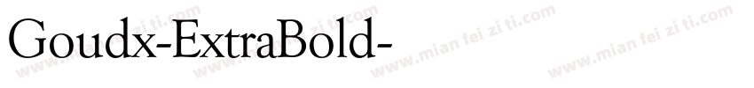 Goudx-ExtraBold字体转换