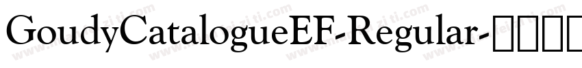 GoudyCatalogueEF-Regular字体转换