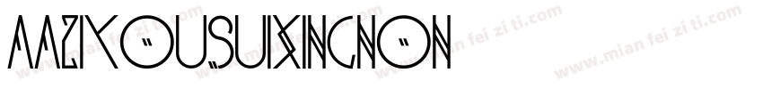 AaZiyousuixingNon字体转换
