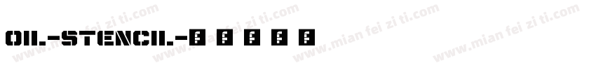 oIL-STENCIL字体转换