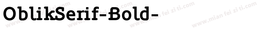 OblikSerif-Bold字体转换