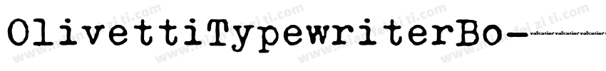 OlivettiTypewriterBo字体转换