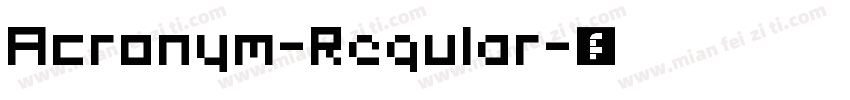 Acronym-Regular字体转换
