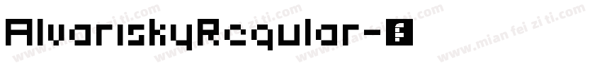 AlvariskyRegular字体转换