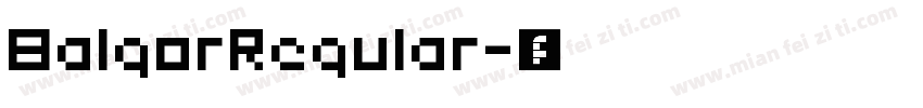 BalgorRegular字体转换