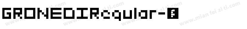 GRONEDIRegular字体转换
