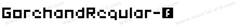 GorehandRegular字体转换