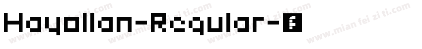 Hayollan-Regular字体转换