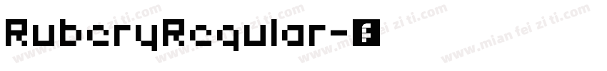 RuberyRegular字体转换