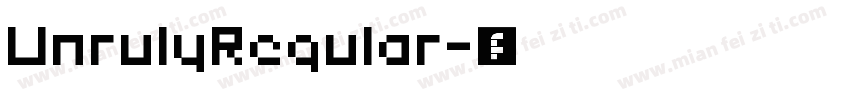UnrulyRegular字体转换