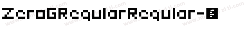 ZeroGRegularRegular字体转换