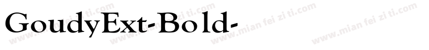GoudyExt-Bold字体转换