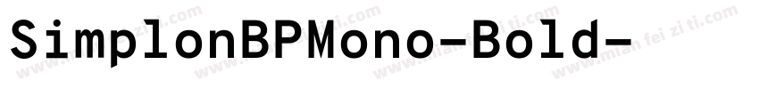 SimplonBPMono-Bold字体转换