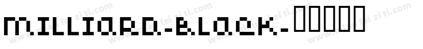 MILLIARD-BLACK字体转换