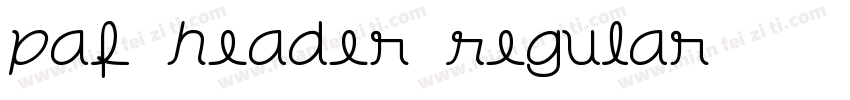 Paf-Header-Regular字体转换